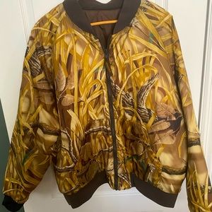 Camouflage hunting zip up jacket